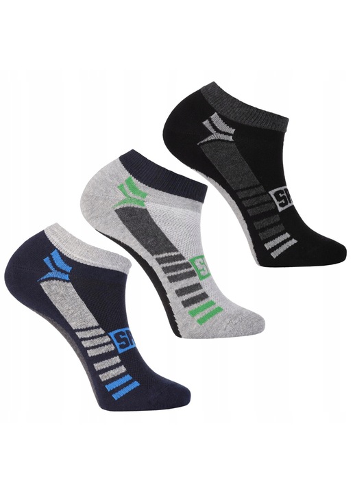 Set 3 perechi sosete barbati, Moraj, bumbac/elastan/poliamida, multicolor, 43-45 EU