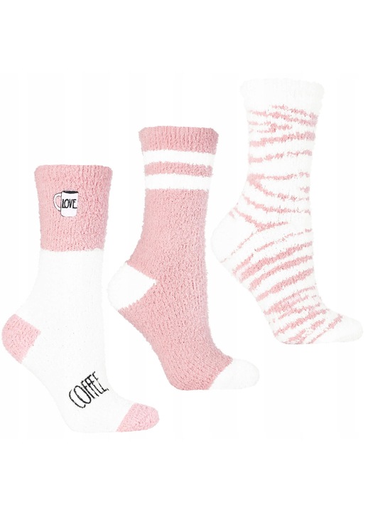 Дамски чорапи Moraj, комплект, Бял/Розово, 38-41