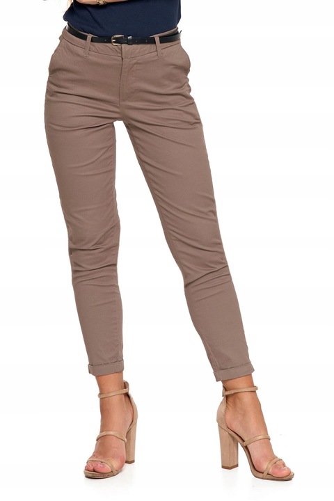 Pantaloni dama, Moraj, Bumbac, Bej, 36 EU