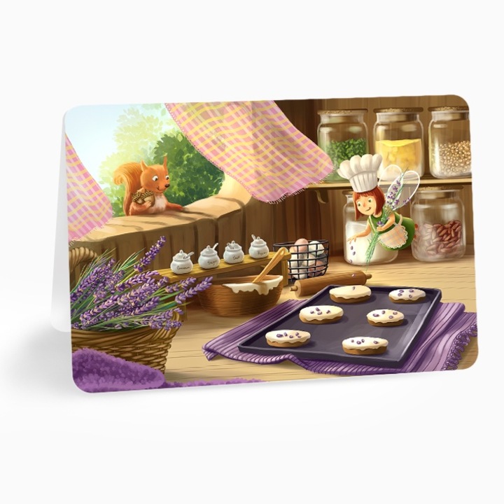 Felicitare Lia si prietenii ”Lavender cookies”, Anda Ansheen, A6