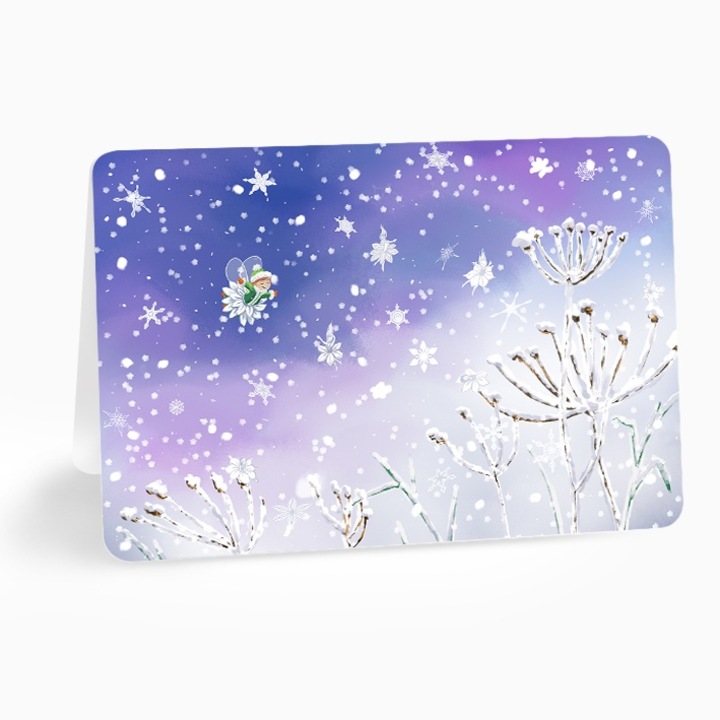 Felicitare Lia si prietenii ”Snow fairies”, Anda Ansheen, A6