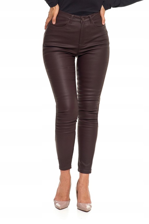 Pantaloni skinny dama, Moraj, Piele ecologica, Maro