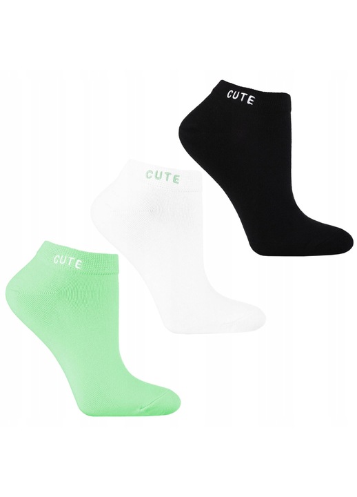 Дамски чорапи, Moraj, Комплект 3 чифта, Памук, Многоцветни, 35-38 EU