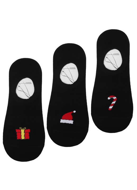 Комплект от 3 чифта чорапи Син, Памук, Черен, 35-38 EU