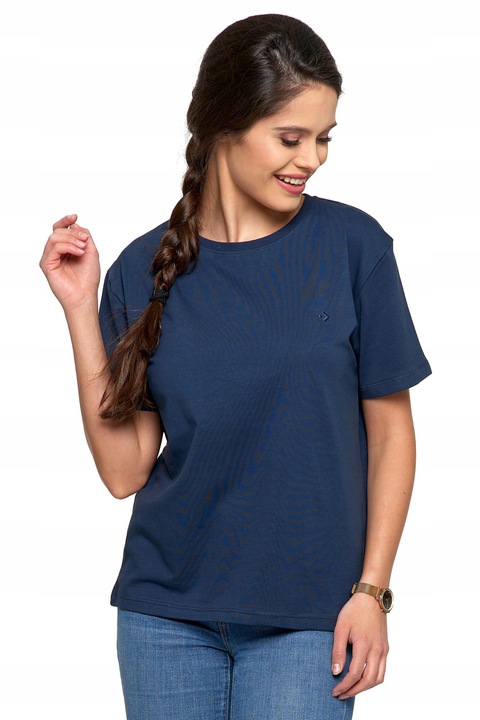 Női póló, Moraj, pamut, sötétkék