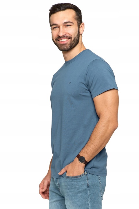 Tricou barbati, Moraj, Bumbac/Elastan, Denim