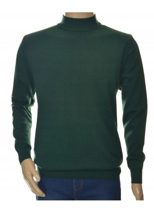 Strokers férfi hosszú ujjú pulóver, pamut, zöld, 2XL INTL