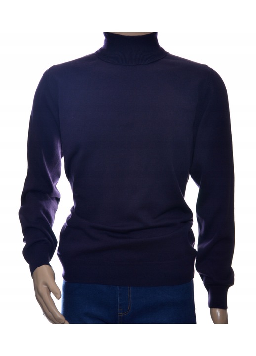 Férfi Strokers pulóver, pamut, hosszú ujjú, sötétkék, M INTL