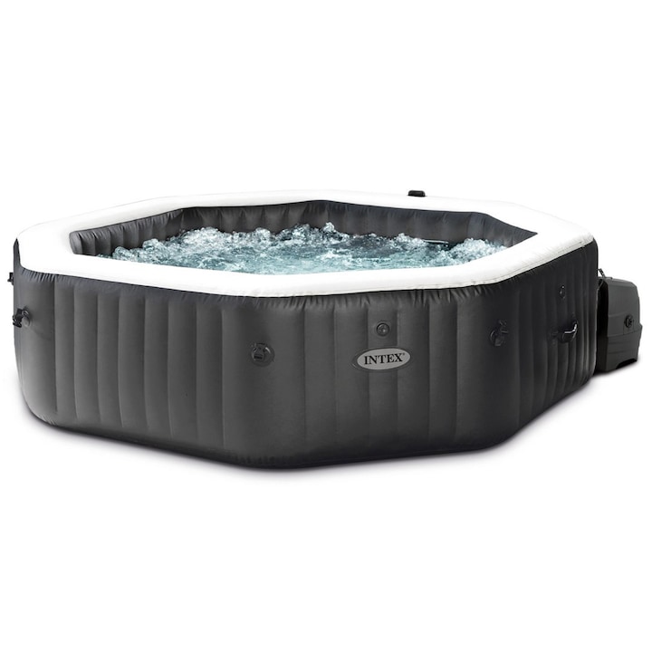 Комплект джакузи басейн и аксесоари, Intex, 218x71см, 6 души, 3 слоя FiberTech, с отопление и хидромасажна система, 1098L
