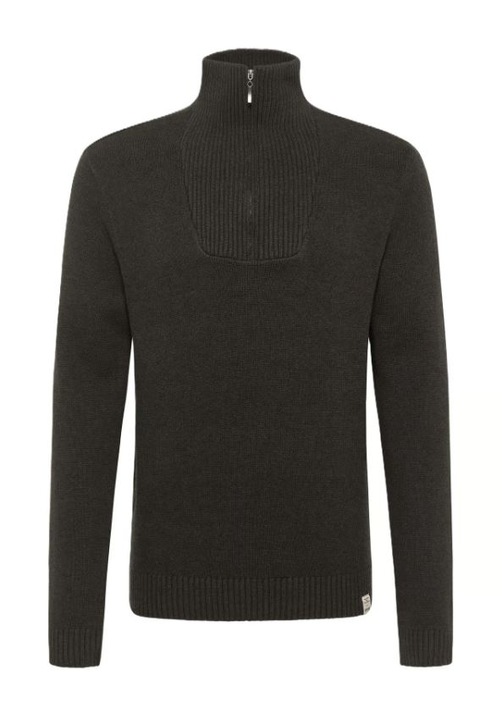 Férfi pulóver, Mustang, pamut/poliamid, szürke