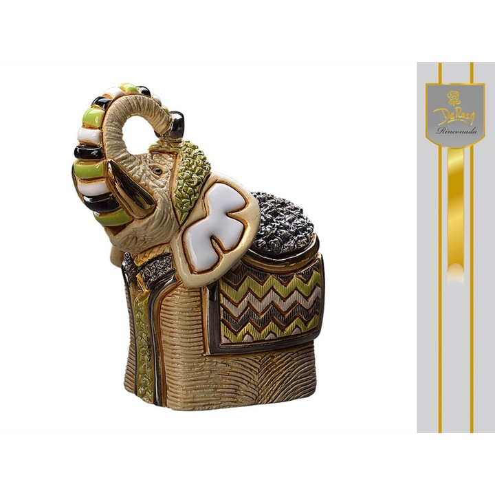 Figurina decorativa, Luka, elefant, 9x5x10cm, paleta de culori frumoasa