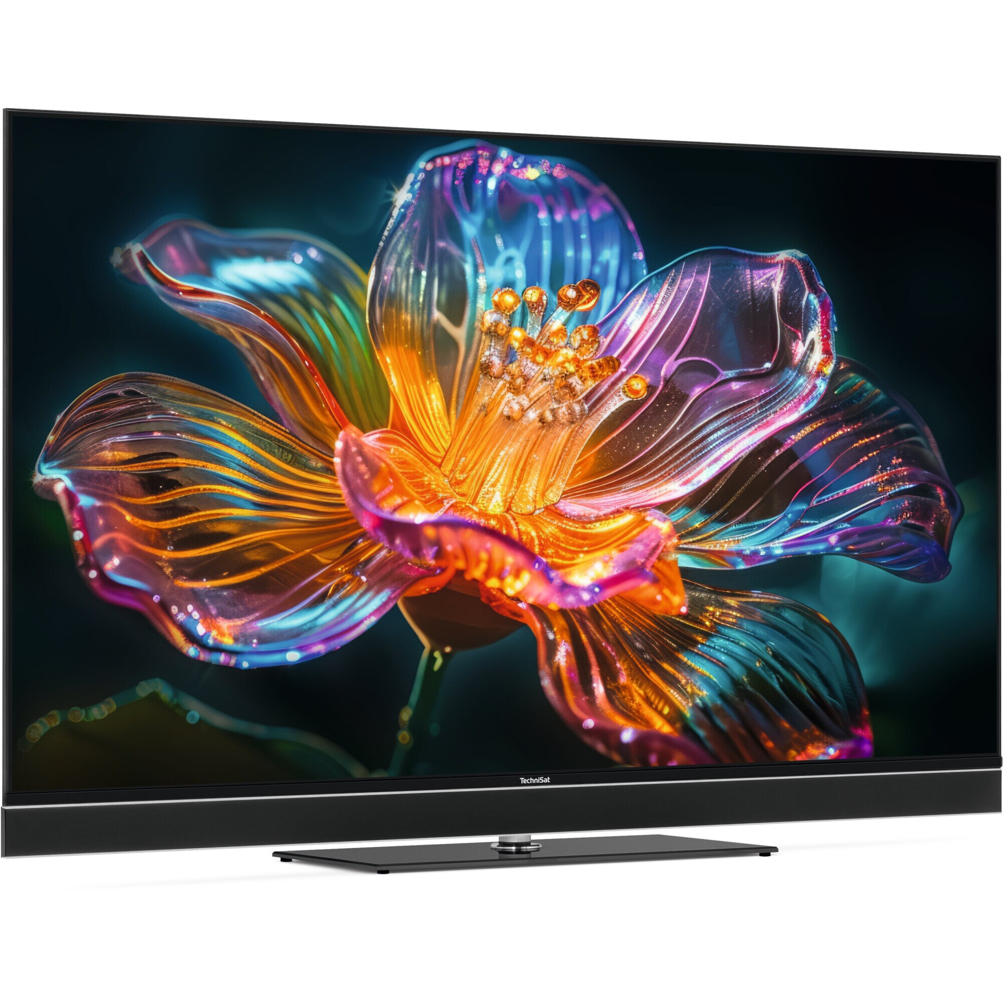 Televizor TechniSat 65" UHD CL, MiniLED, soundbar integrat, multicolor