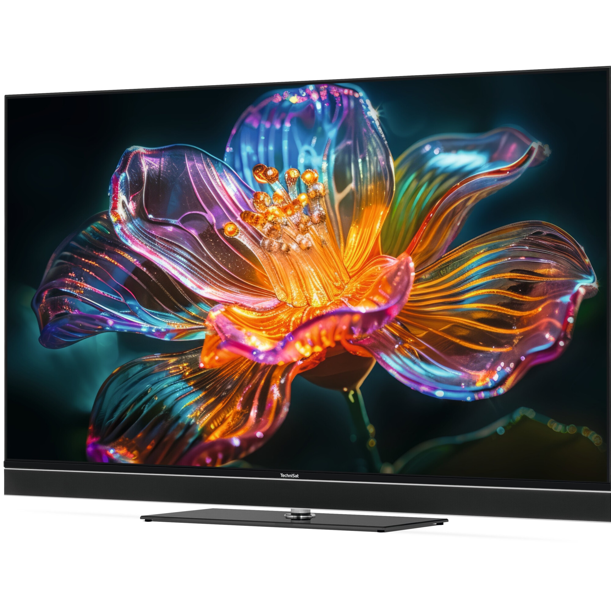 Televizor TechniSat 65" UHD CL, MiniLED, soundbar integrat, multicolor