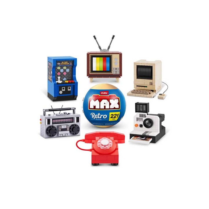 Jucarie surpriza Zuru Max Premium Bricks Retro Series 1-6 Modele-1buc