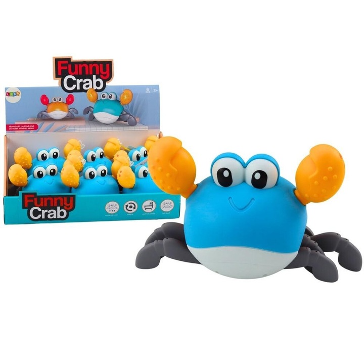 Fürdőrák, Leantoys, kék, 21x13x10cm, 6 darabos készlet