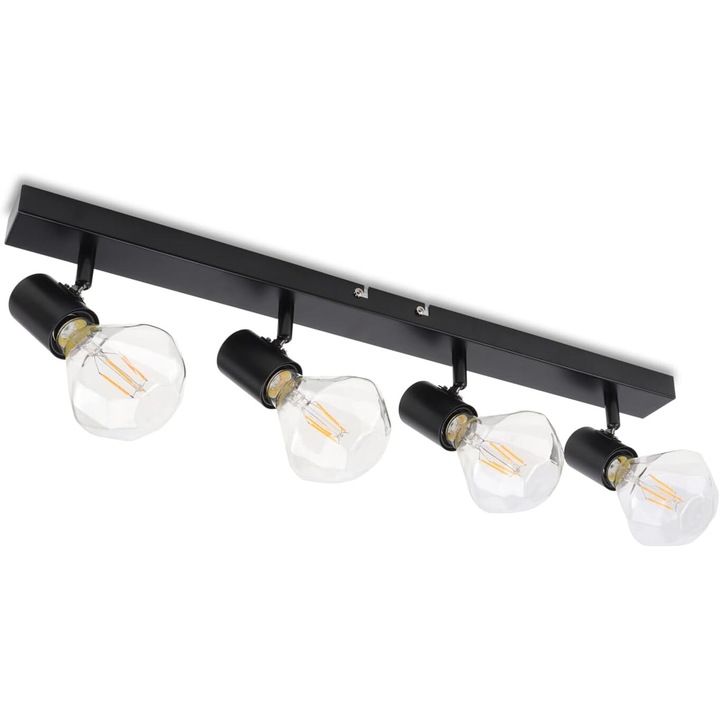 Aplica retro rotativa, E27, 7W, Negru