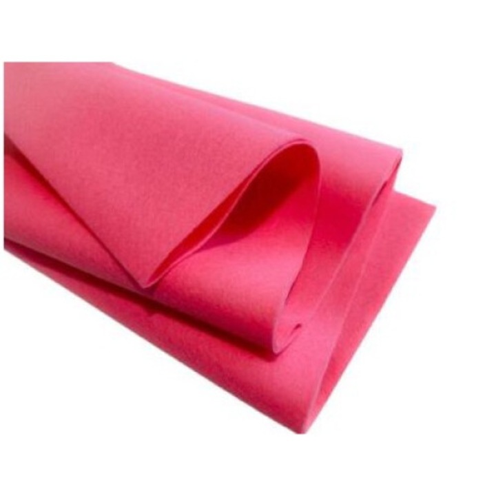 Fetru/pasla din lana 100%, moale 1.2mm, 50*160cm - roz deschis