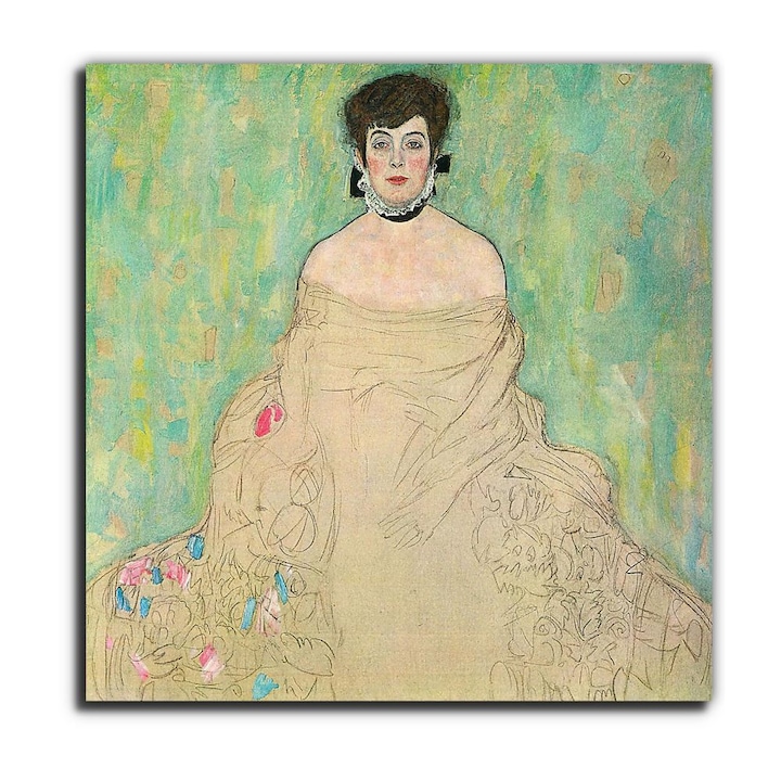 Gustav Klimt: Amalie Zuckerkandl portréja, vászonkép, 65x65