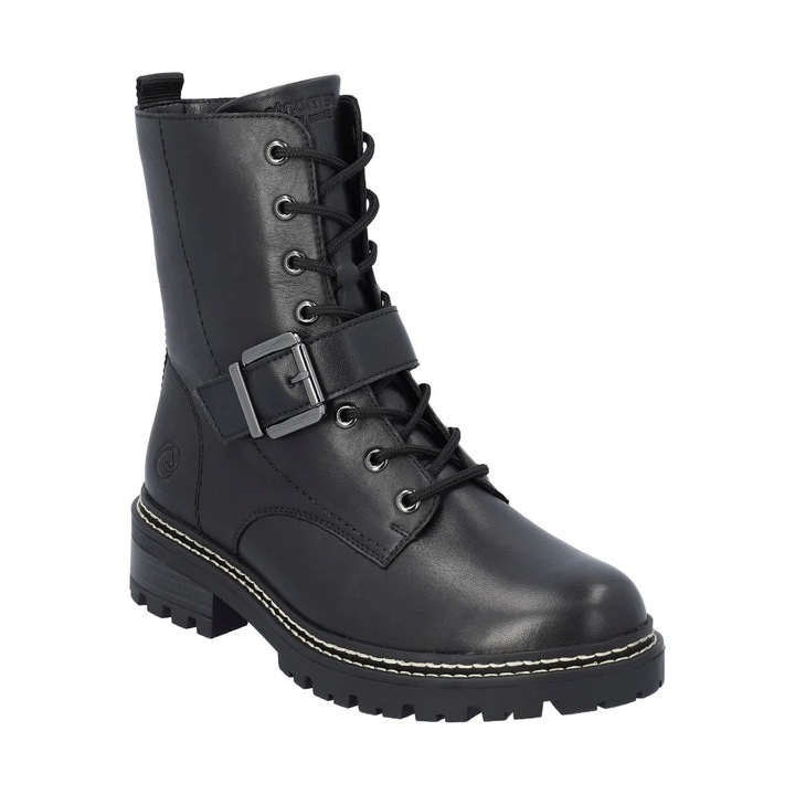 Ghete dama, Remonte, casual, piele naturala, negru