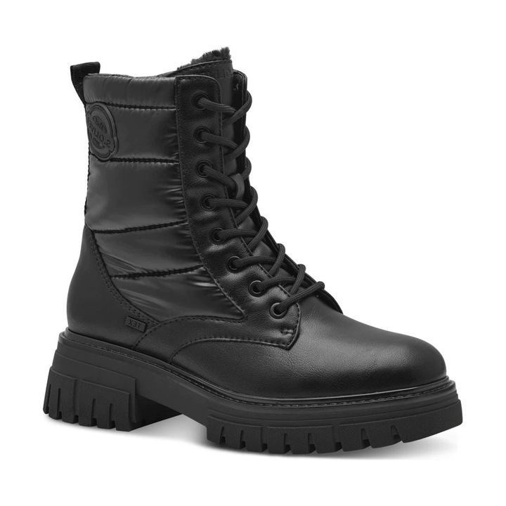 Női csizma, s.Oliver, textil/szintetikus, fekete