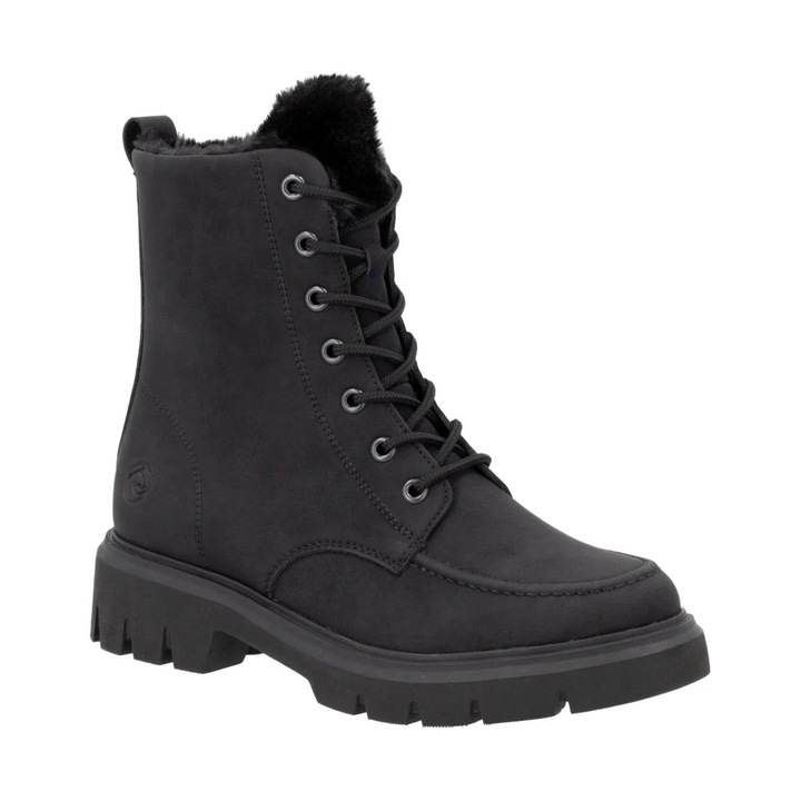 Ghete de dama, Remonte, casual, piele intoarsa, negru