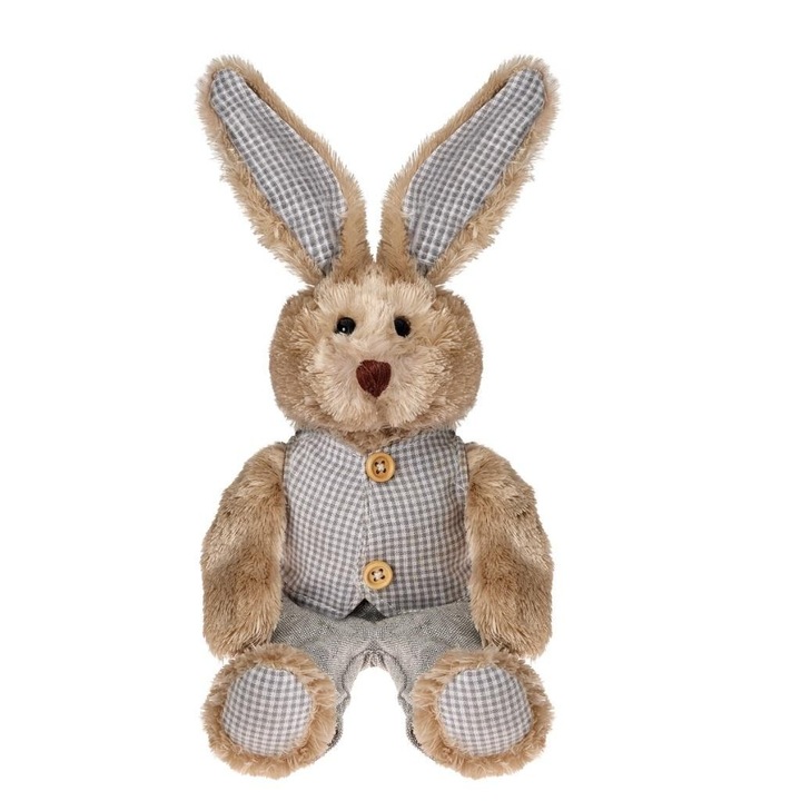 Плюшен заек, Бепе, 25 см, Многоцветен