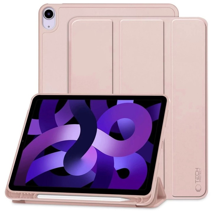Tech-Protect SmartCase Pen táblagép tok Apple Ipad Air 10,9" (2020) / Air 10,9" (2022) / Air 11" (2024) készülékekhez PINK
