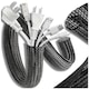 Organizator cabluri, Reutilizabil, Edibazzar, Elastic, Negru, Latime 16 mm, Lungime 1m