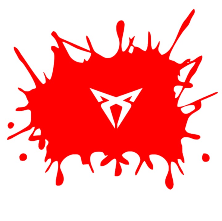 Sticker pata Cupra, rosu, 20cm