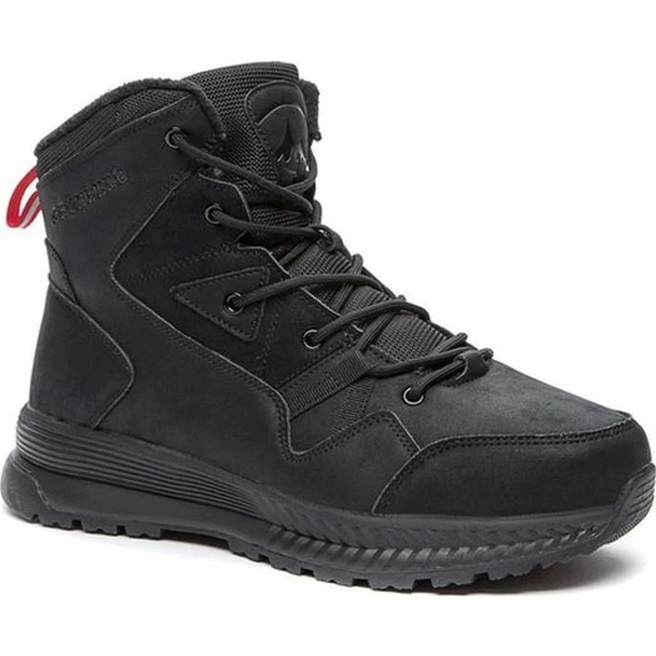 Ferfi csizma Grunberg alkalmi fekete gyapju, Fekete