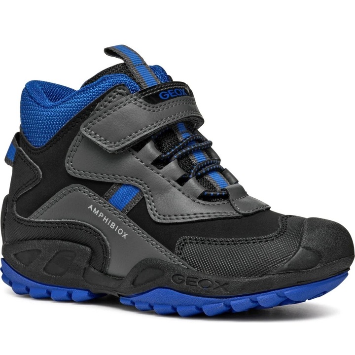 Ghete sport baieti, Geox, poliuretan/poliester, multicolor