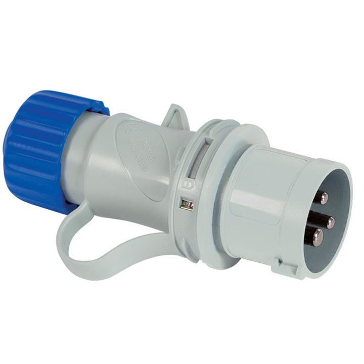 Fisa Portabila Industriala, 2P+E, 16A, 230V, 6h, IP44, Cablare Rapida