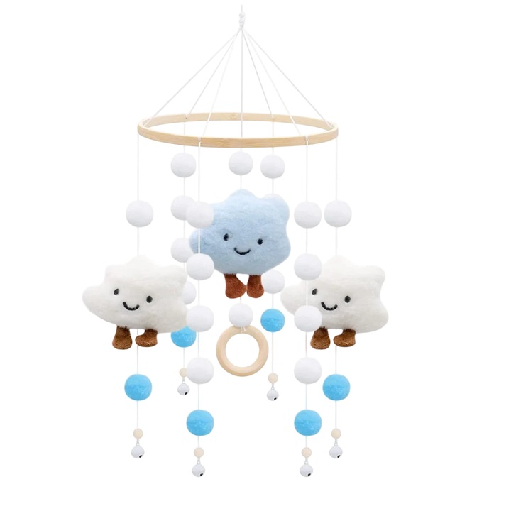 Akasztós játék babáknak YHSKJCD, filc/fa, többszínű, 43 x 19, 7 cm