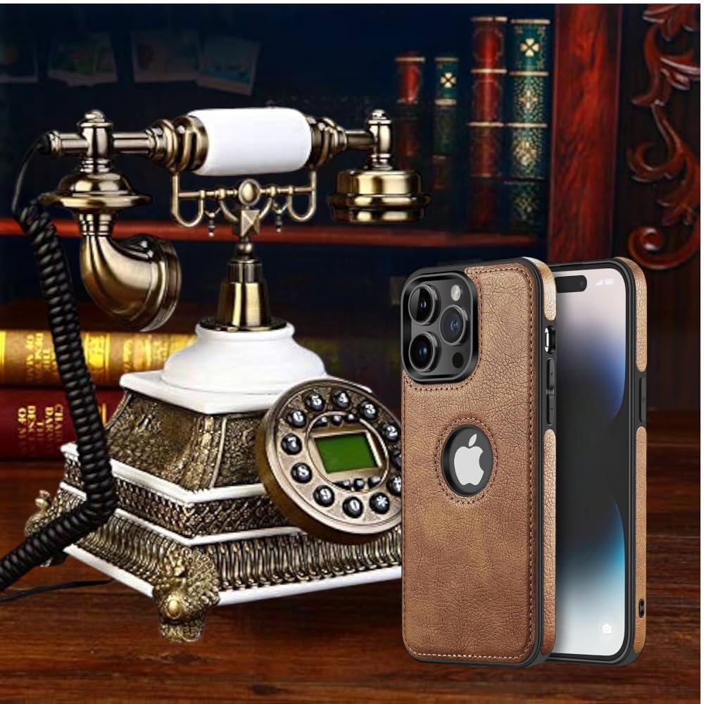 Husa pentru iPhone 16 Pro Max, CloudCradle, Compatibila pentru iPhone 16 Pro Max 6.9" Husa din piele premium, husa de lux, eleganta si frumoasa cu design vegan Scut de protectie Maner anti-alunecare Piele cu cusaturi perfecte cu aspect vintage, Maro