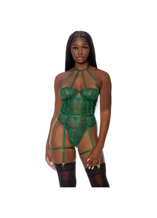 Szexi body, ForPlay, hálós mellrész, M, M INTL