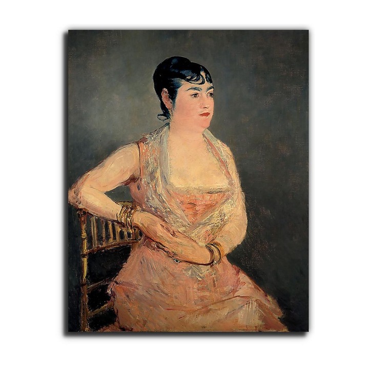 Edouard Manet: Hölgy rózsaszín ruhában, vászonkép, 120x150