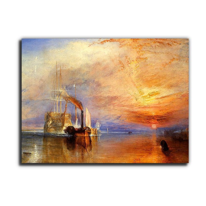 William Turner: A Téméraire hadihajó utolsó útja a Temzén napnyugatakor, 1838, vászonkép, 115x85