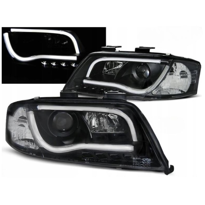 Proiectoare auto Sonar set 2 buc, pentru Audi A6 C5, LED, H1, 2001-2004, sedan/avant