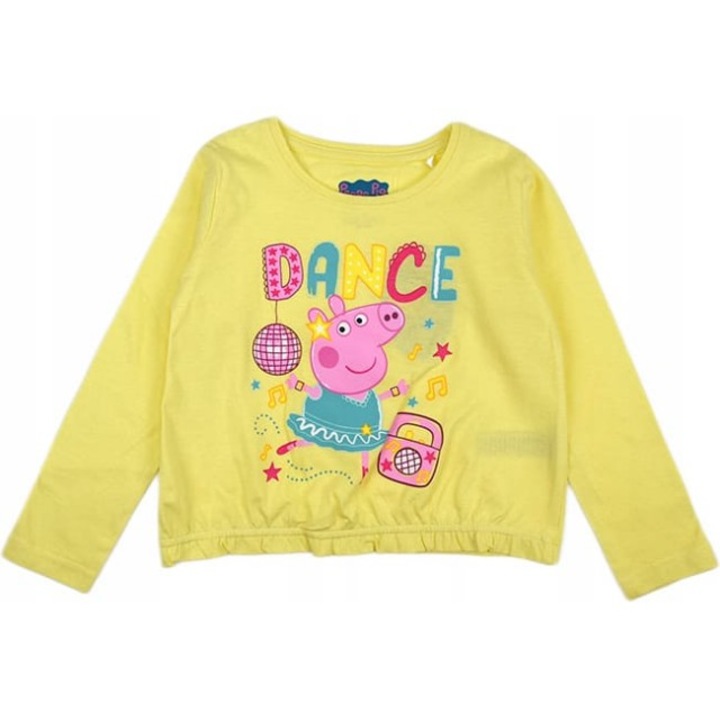 Peppa Pig gyerekblúz, Sárga, 116 cm