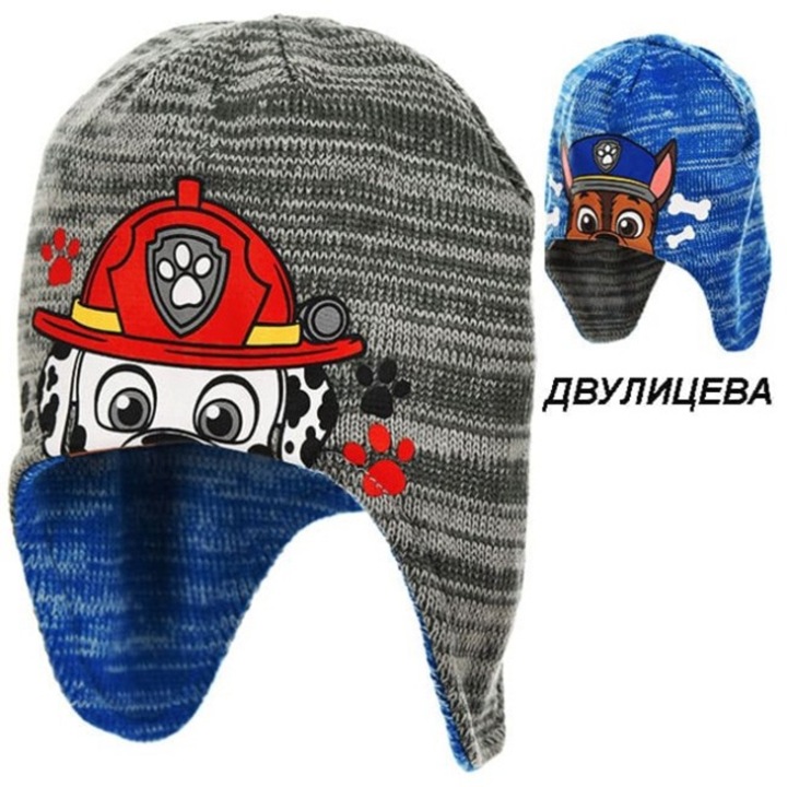 Зимна двулицева шапка Paw Patrol