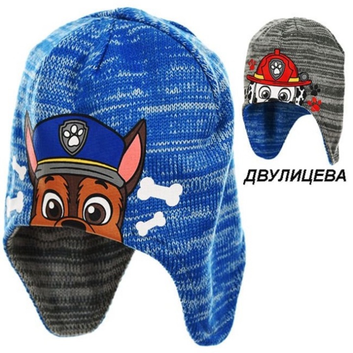 Зимна двулицева шапка Paw Patrol