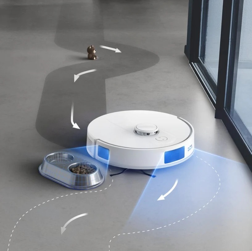Aspirator robot, Rowenta, RR9177WH X-Plorer, Seria 140, Curatare uscata si umeda, Alb