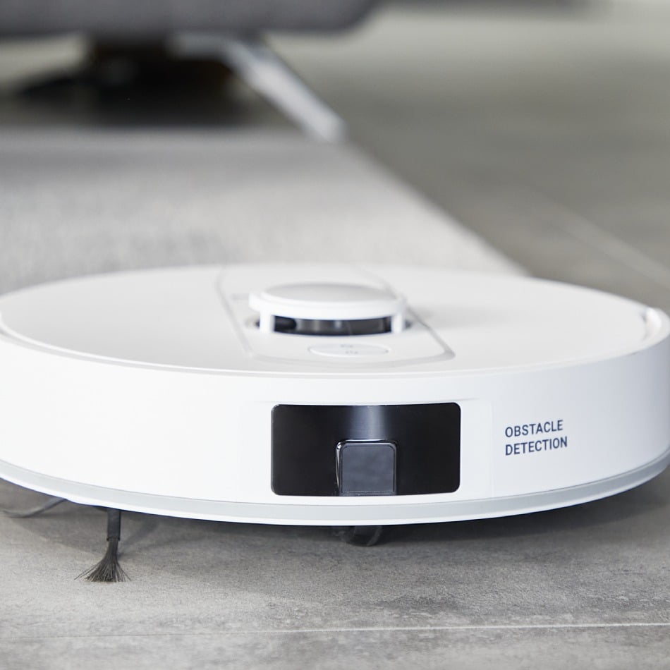 Aspirator robot Rowenta X-Plorer Serie 140 RR9177WH, putere aspirare 5000 Pa, 4 trepte de putere, autonomie de pana la 120 minute, recipient apa 0.32L, alb