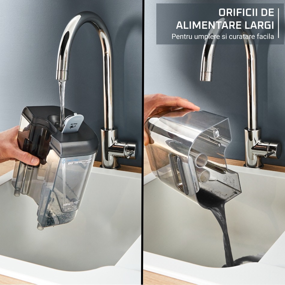 Aspirator portabil pentru covoare Rowenta Clean It IN5011F0, 400 W, recipient pentru apa detasabil, functie autocuratare, portocaliu & negru
