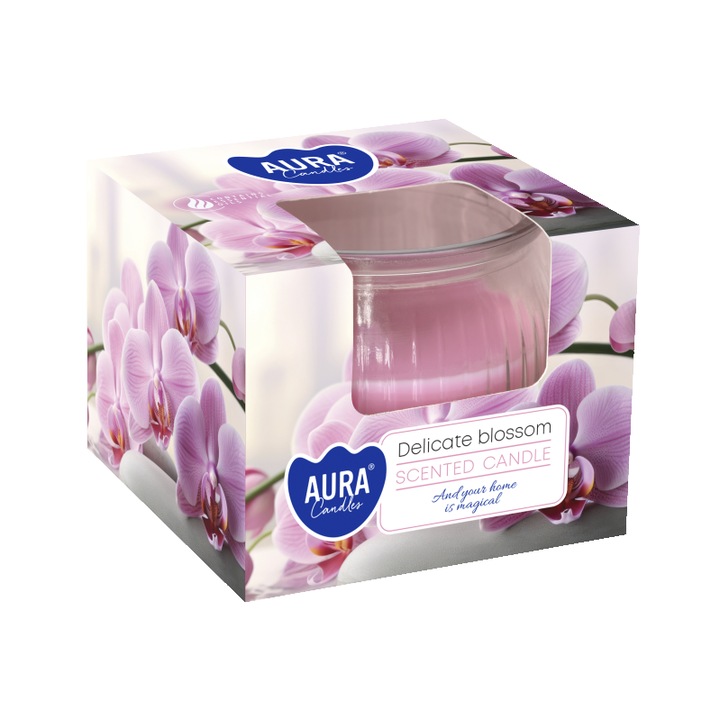 Ароматна декоративна свещ Cherry Blossom Aura, 80 g, SN69-421