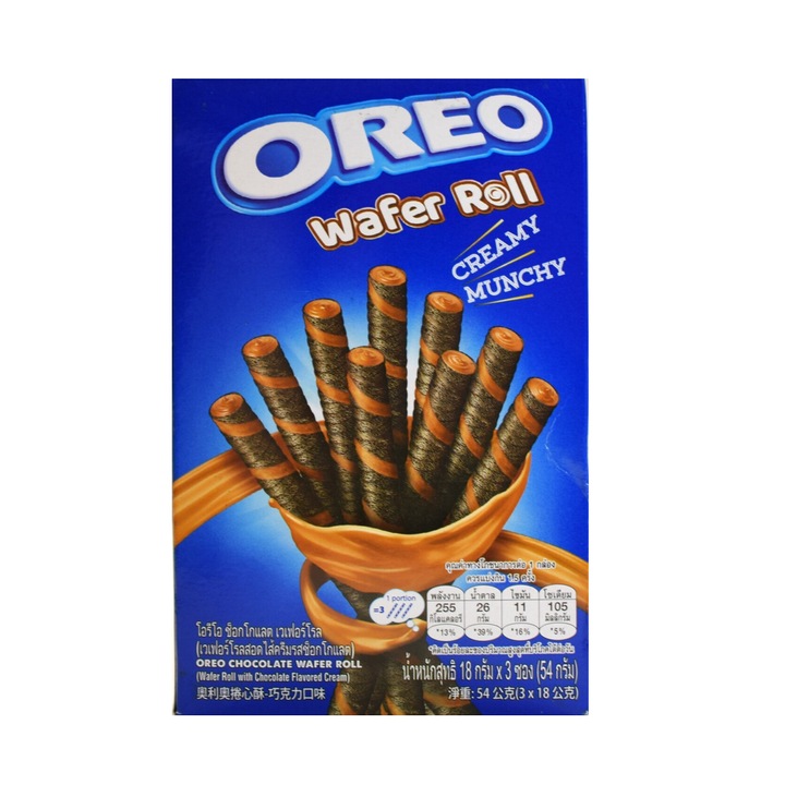 Rulouri Ciocolata Oreo Wafer Roll 54g