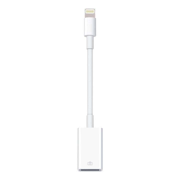 OTG USB 3.0 anya-villámcsavar adapterkábel, SINBINTA, Apple kameraolvasó adapter, nagy sebességű átvitel, egyszerű használat, intelligens chip, széles körben kompatibilis, iPhone, iPad, iOS 9.2-13, fém, 12 cm, fehér