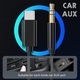 Cablu adaptor audio usb type-c la aux jack 3.5mm, SINBINTA, Cablu auxiliar cu mufa tip c si jack 3.5 mm pentru auxiliar, Transmisie de mare viteza, Durabil, Sunet de inalta calitate, Pentru casti, boxa sau autoturism, Metal/Nylon, 1m, Negru