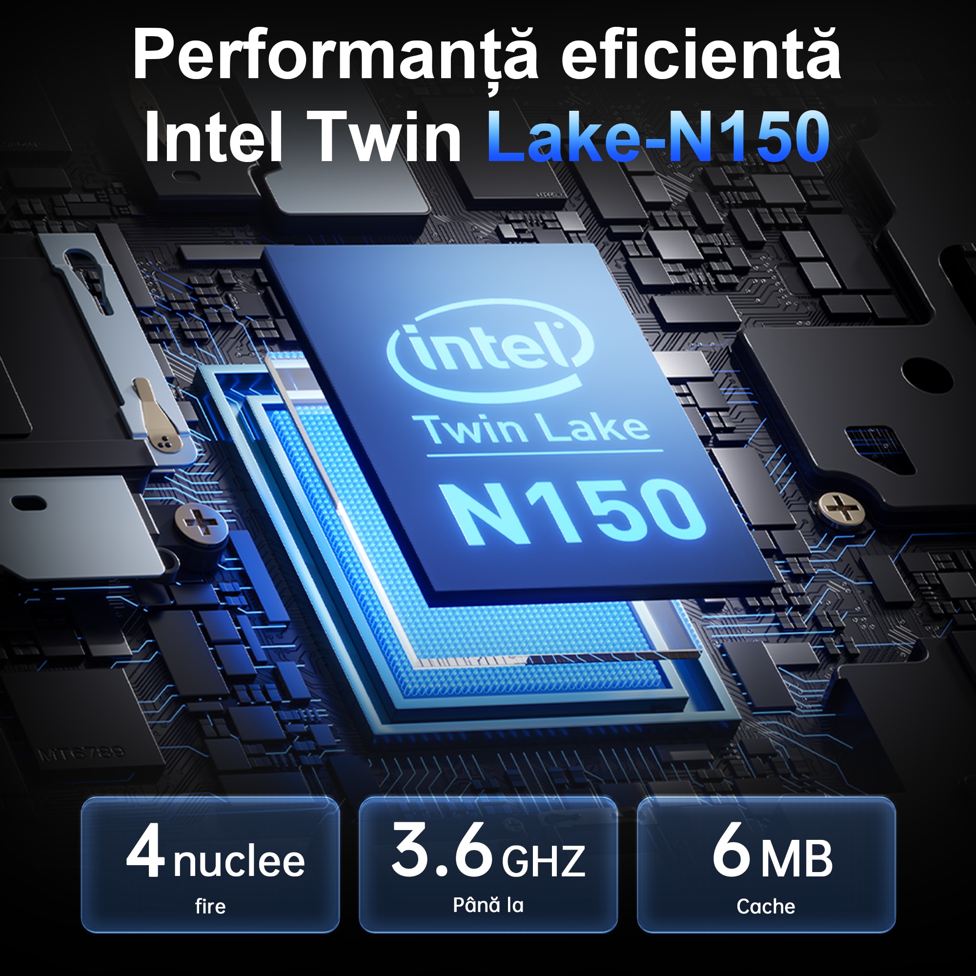 Laptop ACEMAGIC 15.6''cu procesor Intel® Twin Lake N150 pana la 3.6 GHz, 16GB DDR4 RAM, 512GB SSD, Windows 11 Pro