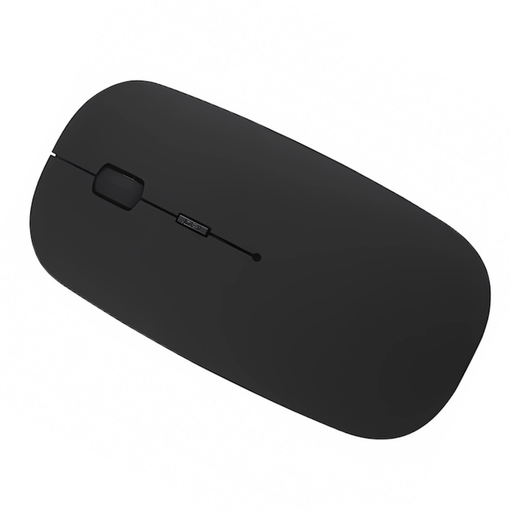 Kettős vezeték nélküli USB és Bluetooth 5.0 irodai egér, csendes, fényes, USB újratölthető, Windows, Mac, Android kompatibilis, 750 mAh-s akkumulátor, High Resolution, állítható DPI, fekete